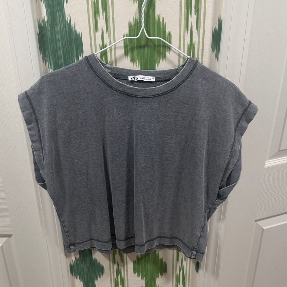 Zara Charcoal Muscle Tee